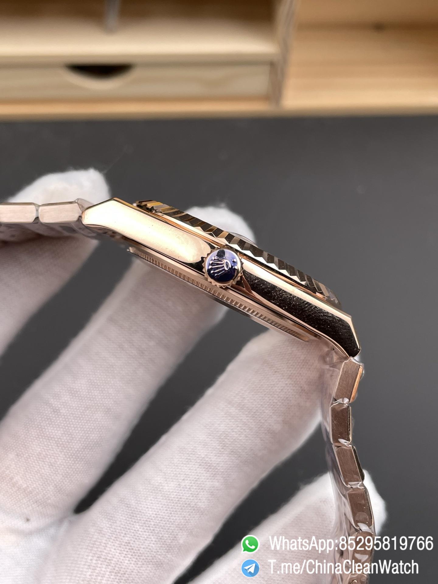 ESF Super Clone Land Dweller 127335 0001 Rose Gold Case Honeycomb Motif White Dial 40mm SuperClone 7135 Movement Jubilee Bracelet 04 ESF Super Clone Land Dweller 127335 0001 Rose Gold Case Honeycomb Motif White Dial 40mm SuperClone 7135 Movement Jubilee Bracelet 04