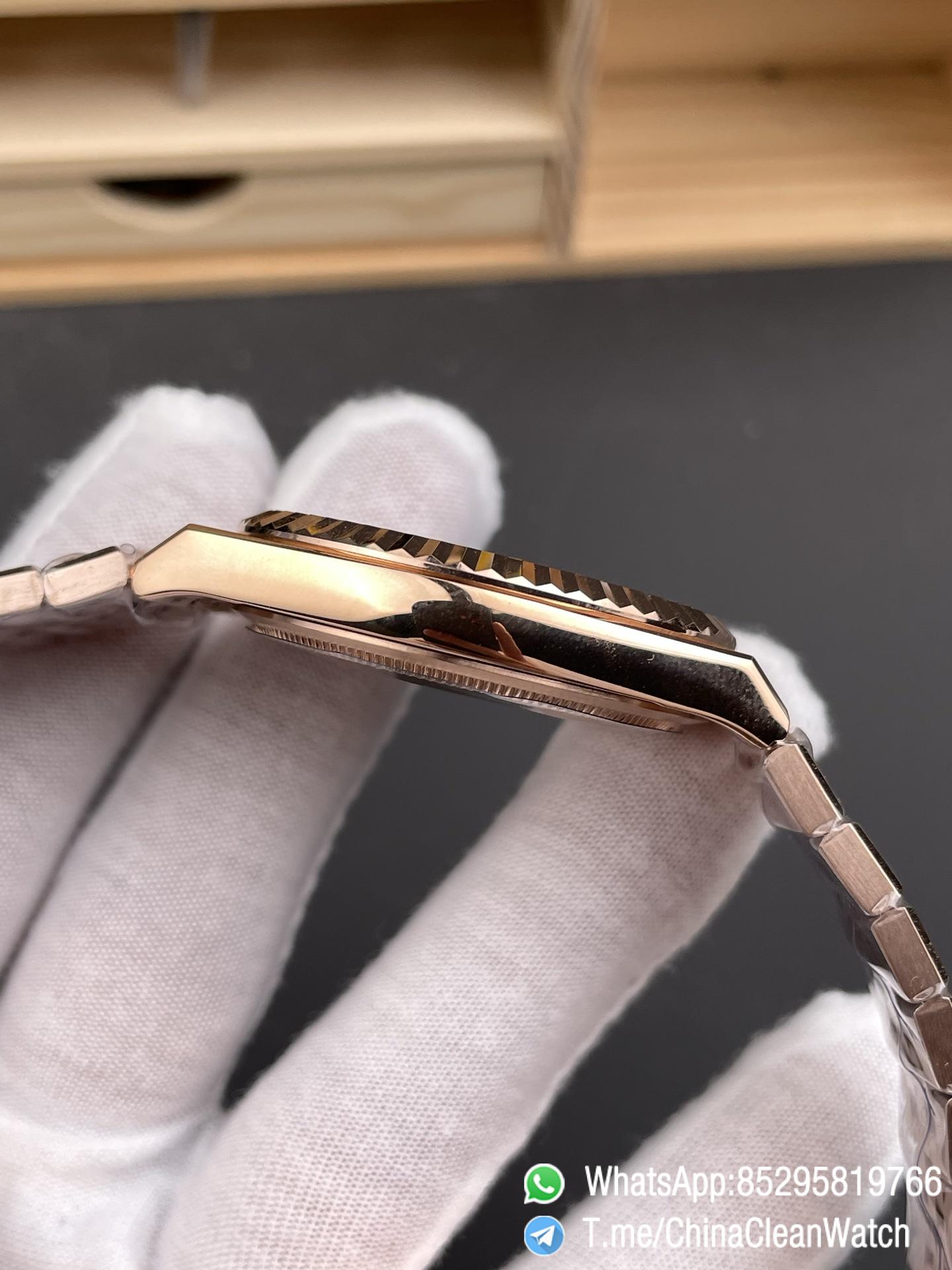 ESF Super Clone Land Dweller 127335 0001 Rose Gold Case Honeycomb Motif White Dial 40mm SuperClone 7135 Movement Jubilee Bracelet 05 ESF Super Clone Land Dweller 127335 0001 Rose Gold Case Honeycomb Motif White Dial 40mm SuperClone 7135 Movement Jubilee Bracelet 05