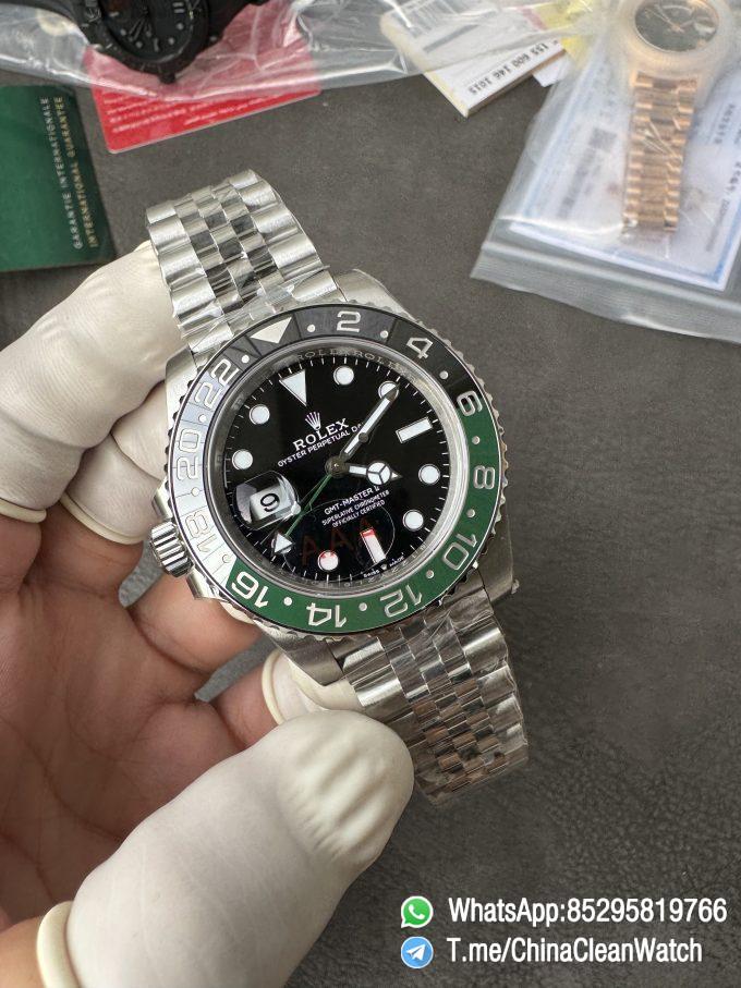 VSF GMT Master II Sprite 126720VTNR Black Green Ceramic Bezel Black Dial 904L Steel Jubilee Bracelet DD3285 Movement 02