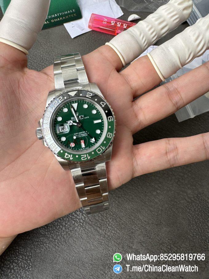 VSF GMT Master II Sprite 126729VTNR Black Green Ceramic Bezel Black Dial 904L Steel Oyster Bracelet DD3285 Movement 002