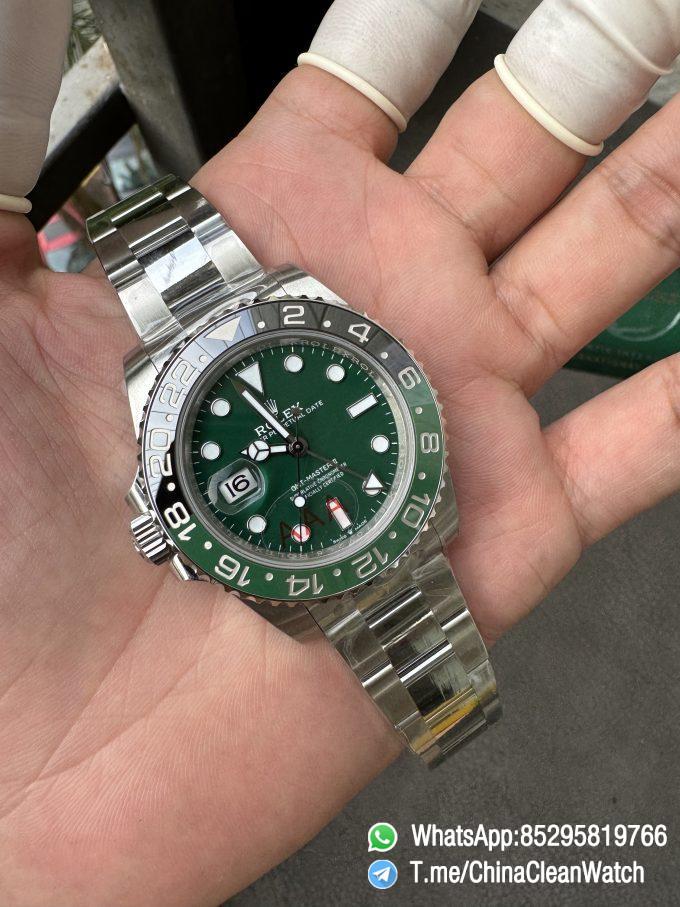 VSF GMT Master II Sprite 126729VTNR Black Green Ceramic Bezel Black Dial 904L Steel Oyster Bracelet DD3285 Movement 004
