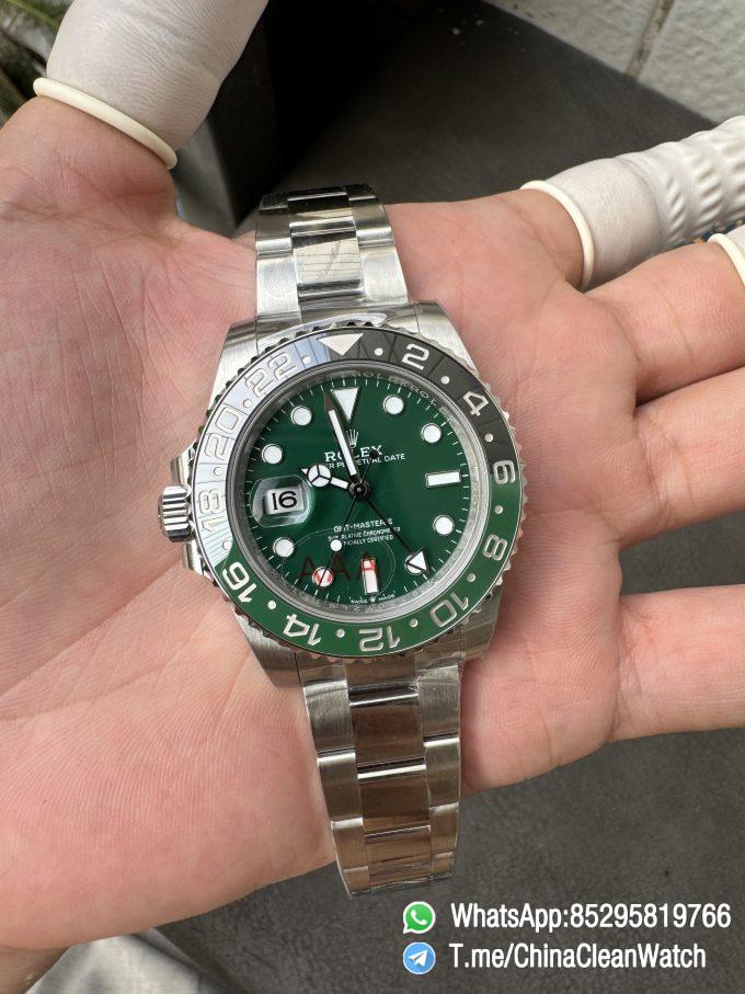 VSF GMT Master II Sprite 126729VTNR Black Green Ceramic Bezel Black Dial 904L Steel Oyster Bracelet DD3285 Movement 01